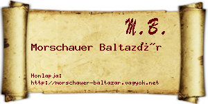 Morschauer Baltazár névjegykártya